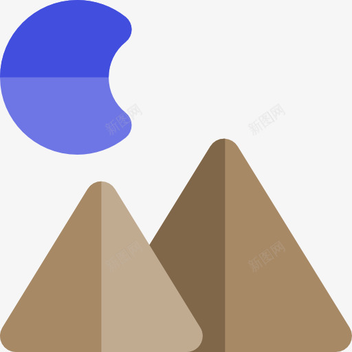 山图标png_新图网 https://ixintu.com 天空 山 星星 月亮的夜晚 自然 自然景观