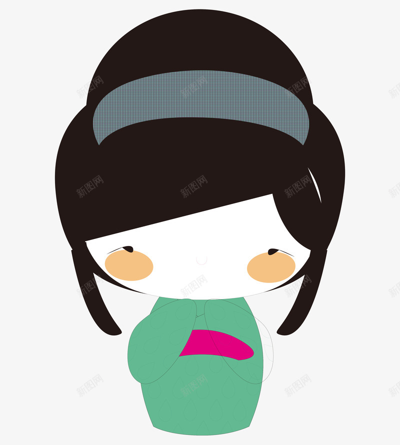 手绘卡通扁平化日本和服女孩png免抠素材_新图网 https://ixintu.com 动漫 动画 卡通 扁平化 手绘 插画 文艺 日本 日本古装 日本女孩 穿和服女孩 装饰
