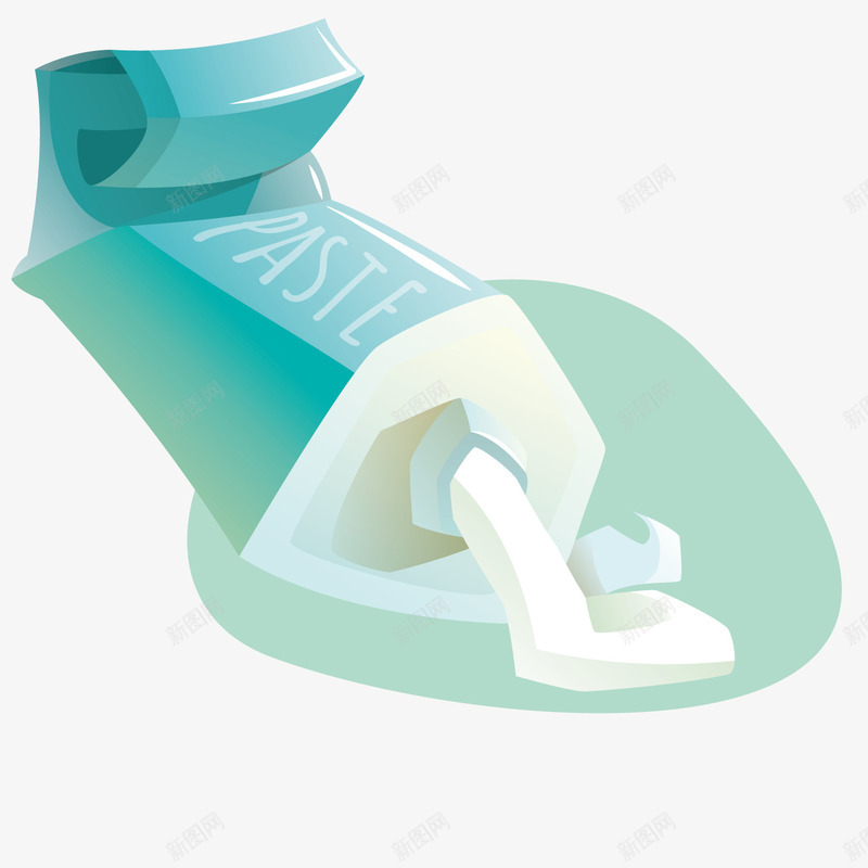 清洁牙膏矢量图ai免抠素材_新图网 https://ixintu.com 医学用品 容器 手绘 模型 矢量图