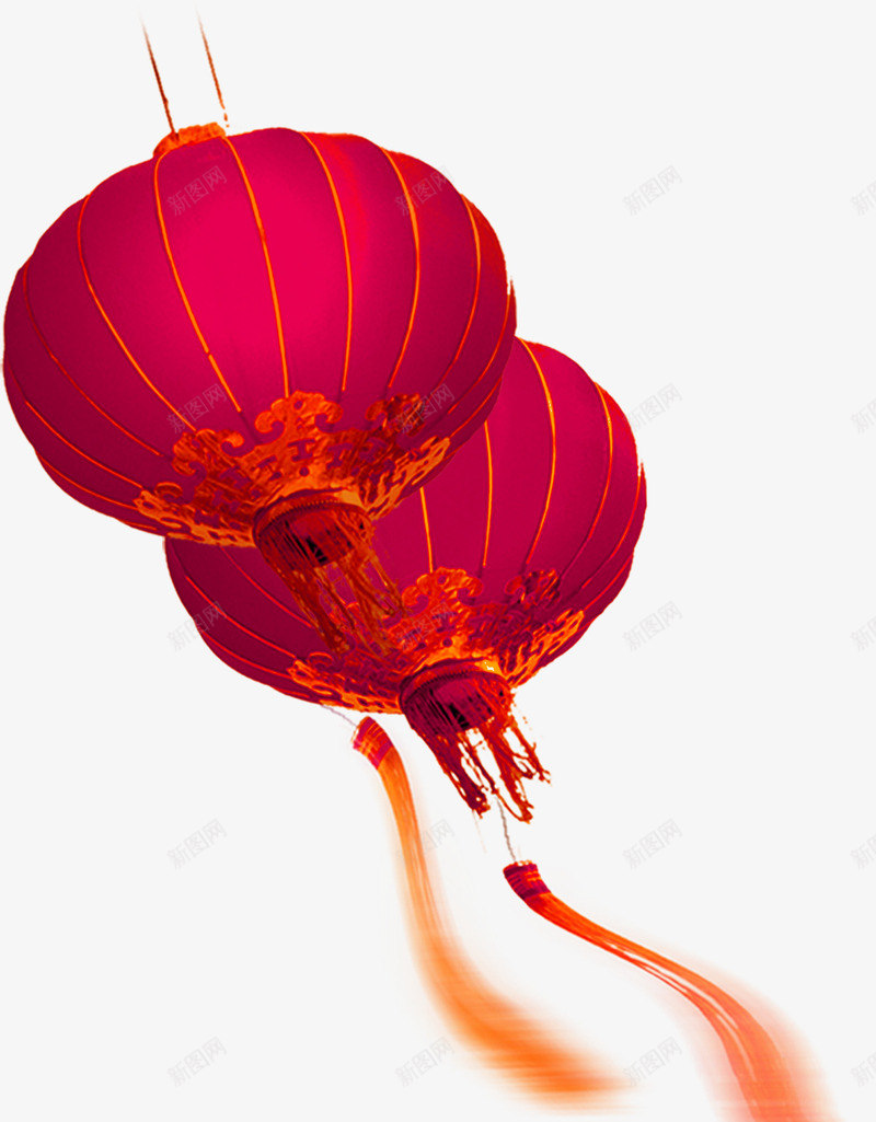 粉色卡通手绘灯笼png免抠素材_新图网 https://ixintu.com 卡通 灯笼 粉色