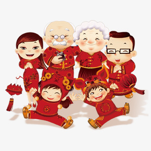 全家过年送福psd免抠素材_新图网 https://ixintu.com 全家福 全家福照片 灯笼 红色 虎头帽 过年 送福