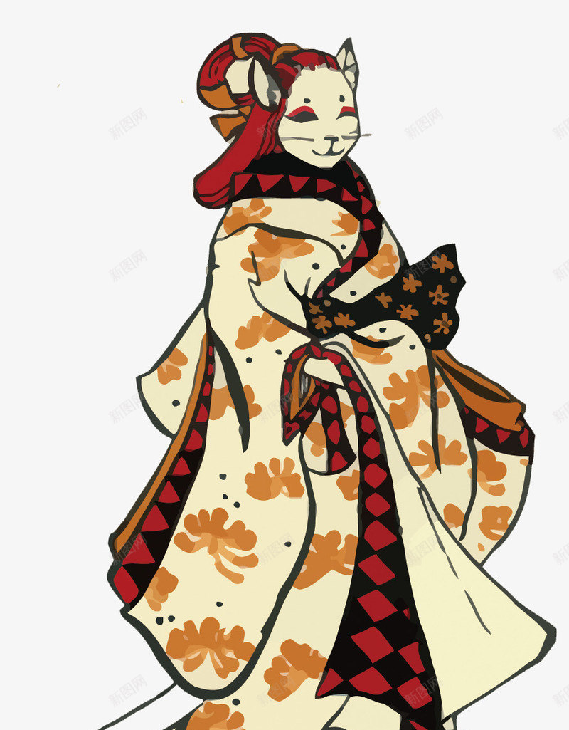 和风妖怪png免抠素材_新图网 https://ixintu.com 卡通 和风 妖怪PNG矢量图 妖怪免扣PNG图 手绘 日本 猫妖 矢量妖怪