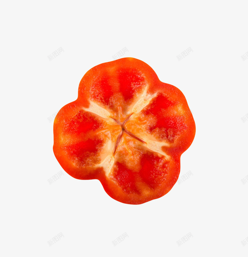 红色美味被切开一半的红灯笼椒实png免抠素材_新图网 https://ixintu.com 一半 分半 切开 沟纹 红灯笼椒 红色美味被切开一半的红灯笼椒实物免费下载 菜肴 蓬松 辣椒 钟状 食物 食用