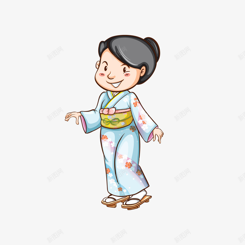 日本女人矢量图eps免抠素材_新图网 https://ixintu.com PNG图 PNG图下载 创意卡通 卡通插图 插图 日本人 日本女人 矢量图
