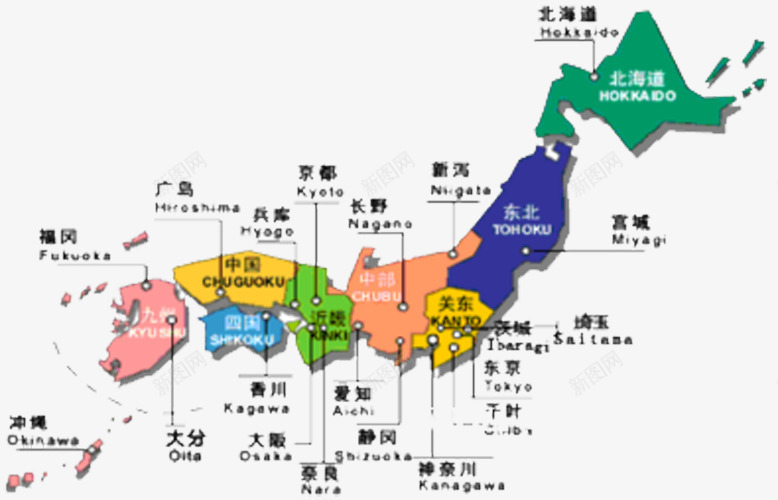 日本景点图png免抠素材_新图网 https://ixintu.com 东京 亚洲 亚洲地图 日本 景点