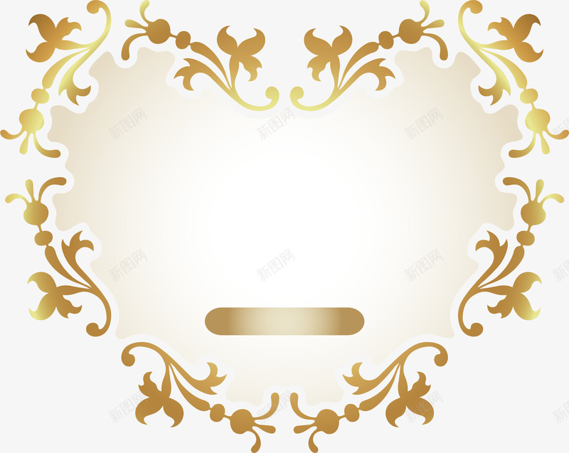 心形花边矢量图ai免抠素材_新图网 https://ixintu.com png 元素 卡通 文本框 花边 金色标题框 矢量图
