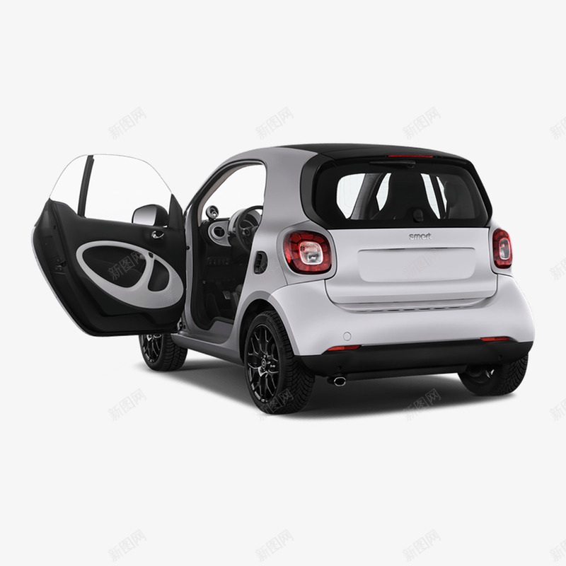 奔驰smartpng免抠素材_新图网 https://ixintu.com 奔驰smart 小车 打开门 汽车 轿车