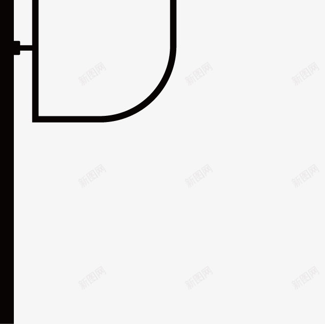 复古路灯矢量图ai免抠素材_新图网 https://ixintu.com 广告牌 简笔画 黑白画 矢量图