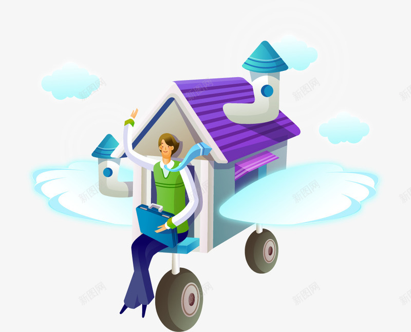 卡通奇幻飞屋历险记png免抠素材_新图网 https://ixintu.com 卡通人物 卡通会飞的房子 房子 手绘会飞的房子 空中飞的屋子 空中飞的房子 飞向天空的房子 飞屋 飞屋矢量图 飞起来的房子