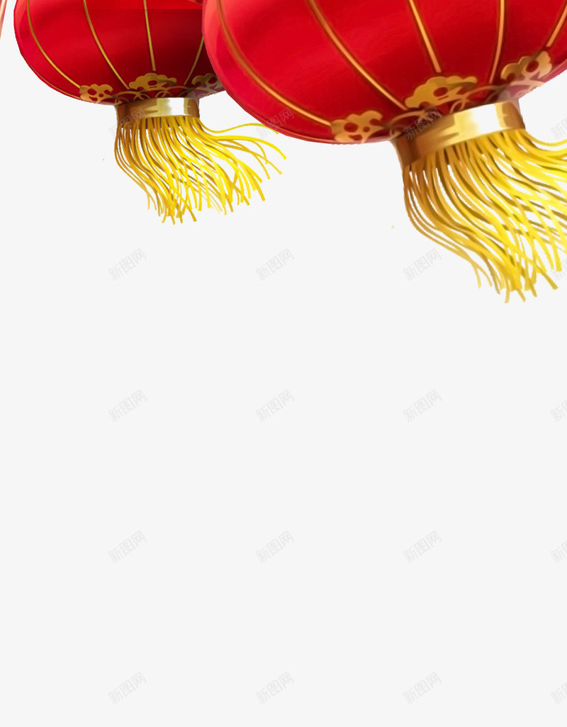 红色喜庆大灯笼psd免抠素材_新图网 https://ixintu.com psd 一串灯笼 喜庆 灯笼 红色