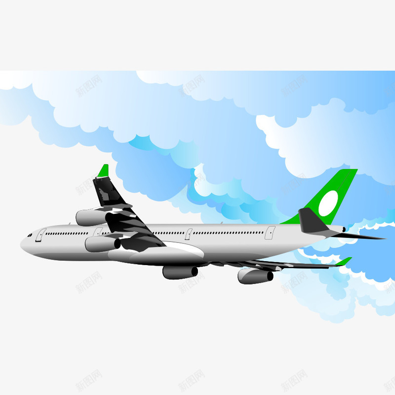 翱翔天空的大型客机png免抠素材_新图网 https://ixintu.com 客机 航空 飞机