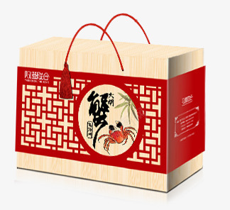 螃蟹礼盒png免抠素材_新图网 https://ixintu.com 传统礼盒 红色 螃蟹