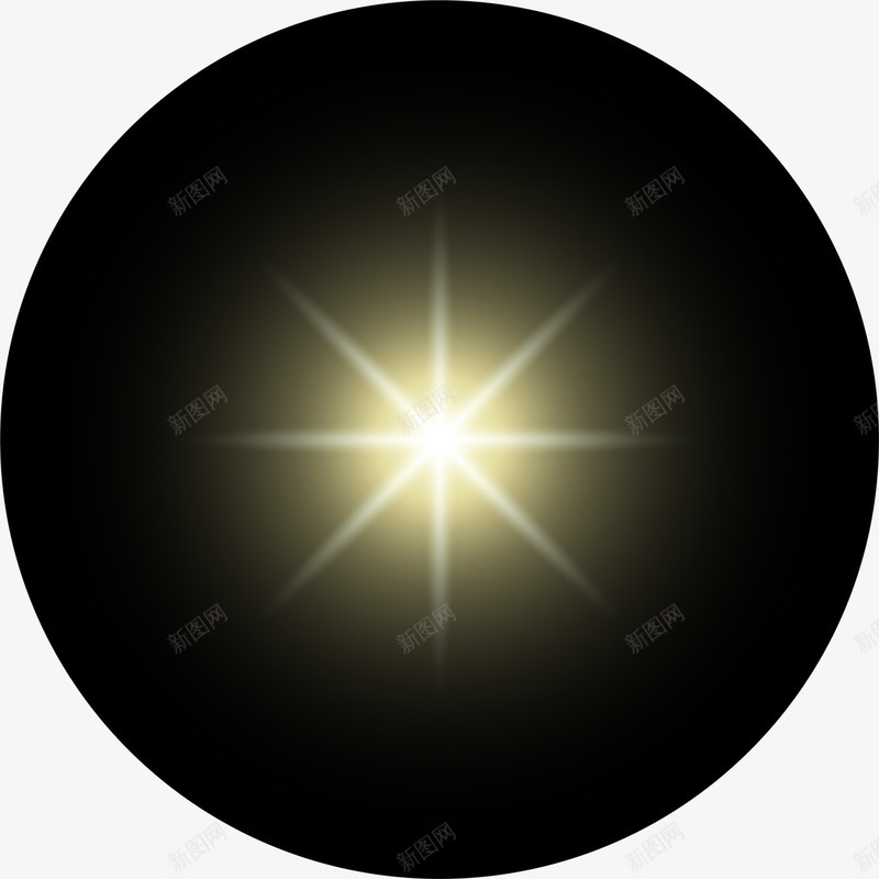 黄色闪耀光芒png免抠素材_新图网 https://ixintu.com 圆圈光晕 星星光芒 梦幻光晕 简约光辉 闪耀光辉 黄色光芒