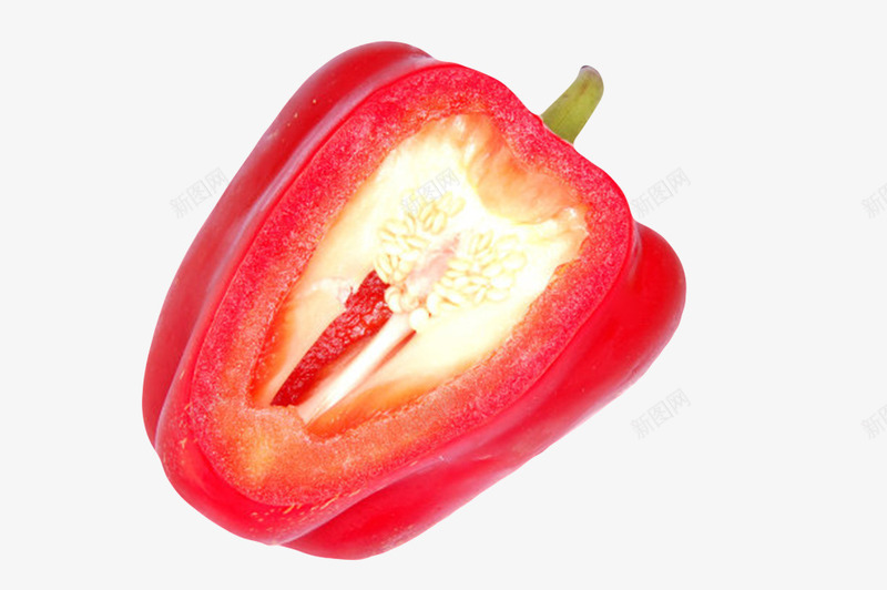 红色美味切开带仁的红灯笼椒实物png免抠素材_新图网 https://ixintu.com 切开 大椒 新鲜 沟纹 甜椒 红灯笼椒 菜肴 蓬松 辣椒 钟状 食物 食用