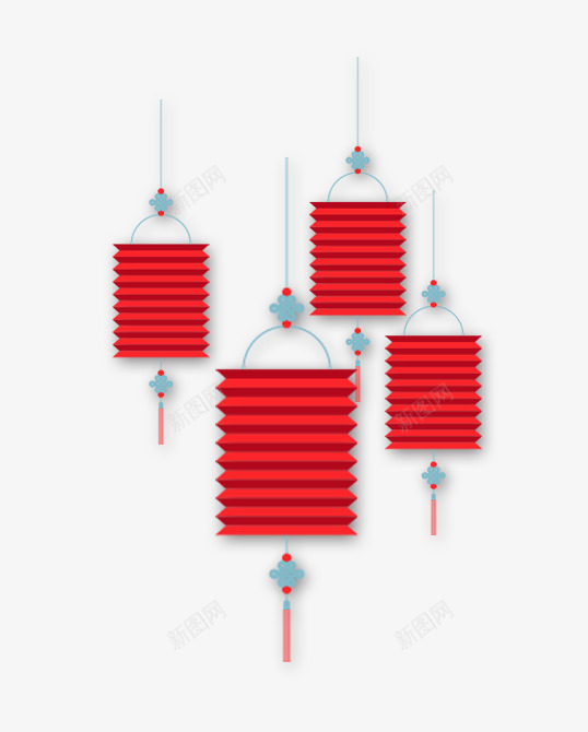 灯笼png免抠素材_新图网 https://ixintu.com 平面 扁平 手绘 灯笼