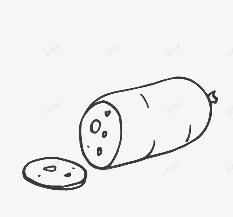 卡通简约黑白物体插画小清新png免抠素材_新图网 https://ixintu.com 小清新插画 广告设计 扁平化简约黑白样式 极简黑白图样 简笔画装饰 美食 黑白简约插画