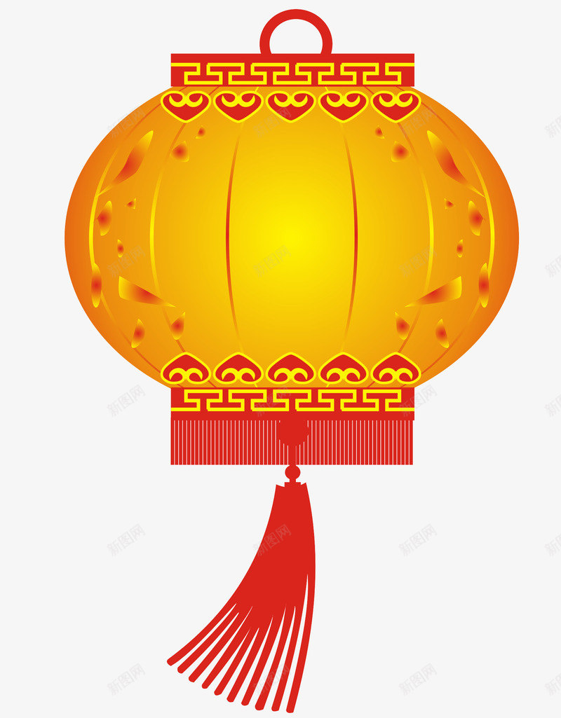 黄色的灯笼png免抠素材_新图网 https://ixintu.com PNG素材 吊坠 灯笼 节日