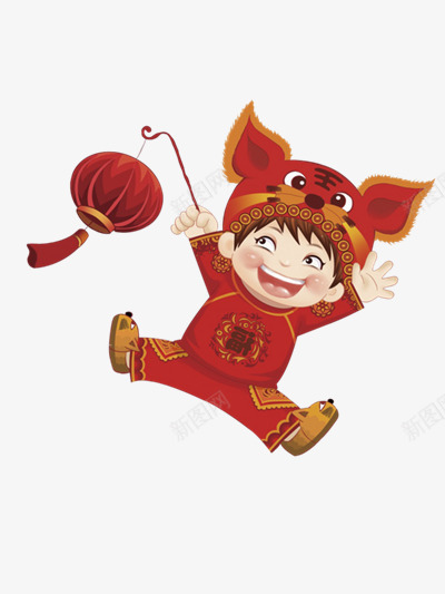 打灯笼的小孩子png免抠素材_新图网 https://ixintu.com 儿童 喜庆 图片 节日