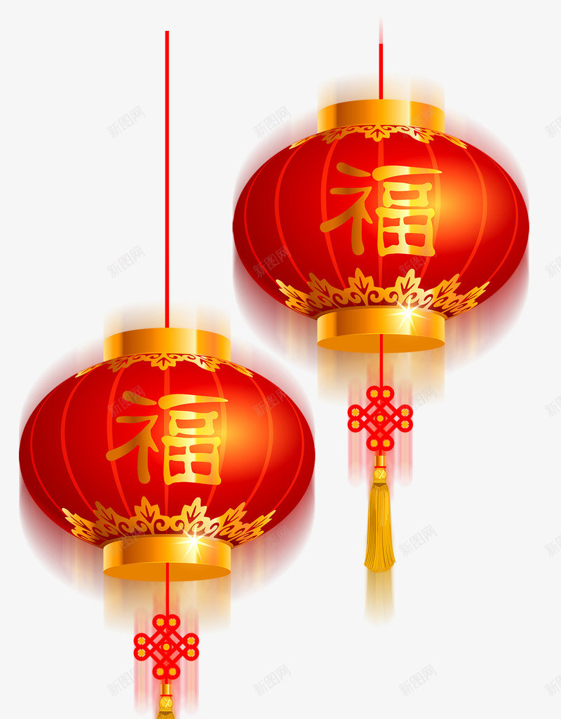 新年元素灯笼主题png免抠素材_新图网 https://ixintu.com 主题 元素 新年 灯笼