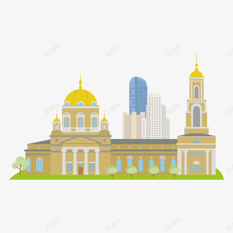 俄罗斯黄色建筑旅游景点矢量图图标ai_新图网 https://ixintu.com 俄罗斯 图标 地标 建筑 抽象 旅游 旅游景点 景点 风景 黄色 矢量图