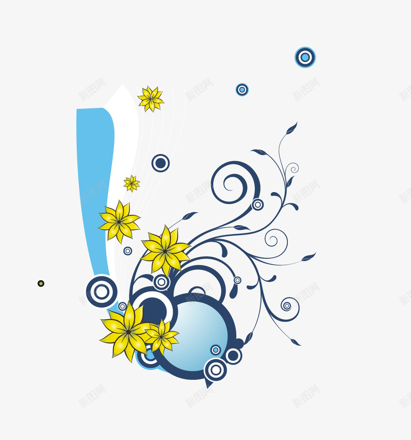 创意花纹底纹边角png免抠素材_新图网 https://ixintu.com 创意元素 小圆圈 小黄花 底纹 花朵 花纹 音乐海报 音乐海报素材