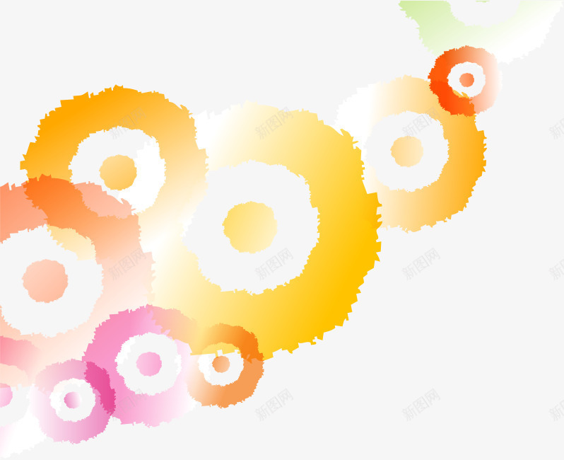 彩色圆圈底纹png免抠素材_新图网 https://ixintu.com AI 圆圈 底纹 彩色 手绘 背景 花纹
