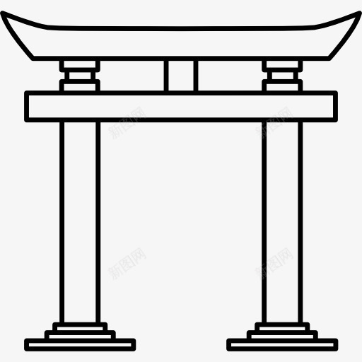牌坊门图标png_新图网 https://ixintu.com 大门 日本 牌坊 纪念碑