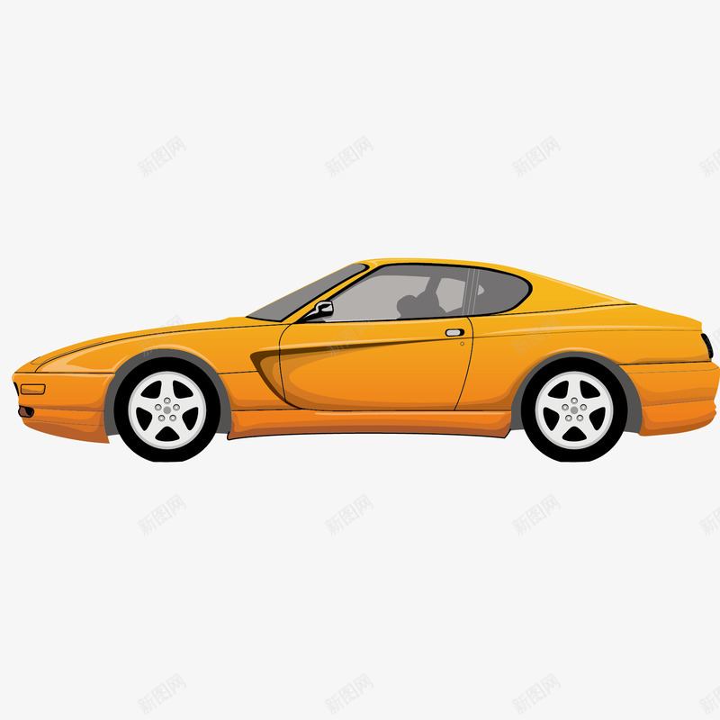 黄色汽车模型矢量图ai免抠素材_新图网 https://ixintu.com 模型 汽车 黄色 矢量图