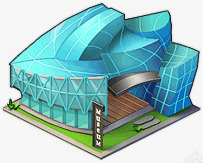 剧场剧院蓝色模型png免抠素材_新图网 https://ixintu.com 剧场 剧院 模型 蓝色