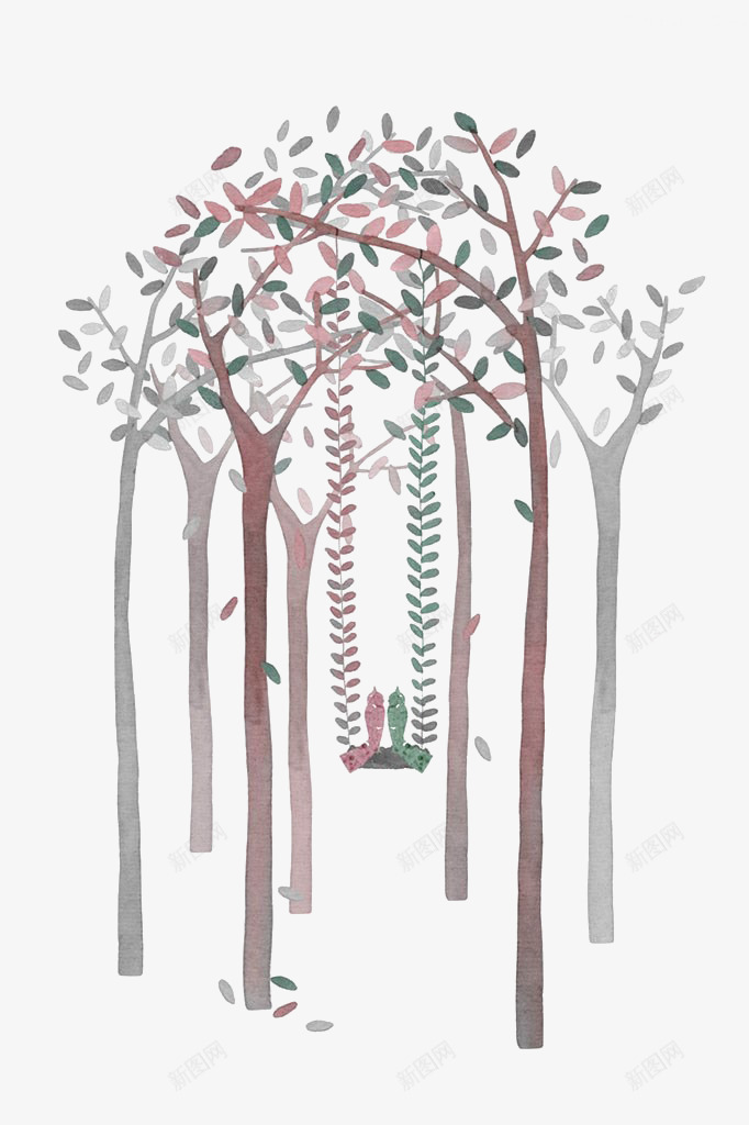 彩色手绘落叶png免抠素材_新图网 https://ixintu.com 彩色 手绘 落叶 风 风吹效果