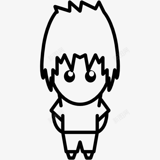 动漫男孩的T恤图标png_新图网 https://ixintu.com 人 动画 日本 日本男性 漫画