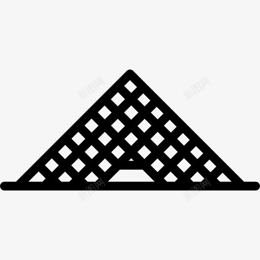 金字塔图标png_新图网 https://ixintu.com 地标 巴黎 建筑 欧洲建筑 法国 纪念碑 罗浮宫 金字塔