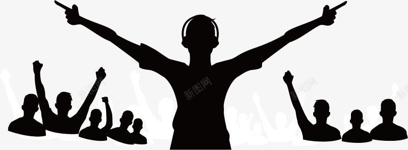 音乐人剪影矢量图ai免抠素材_新图网 https://ixintu.com 剪影 音乐人 矢量图