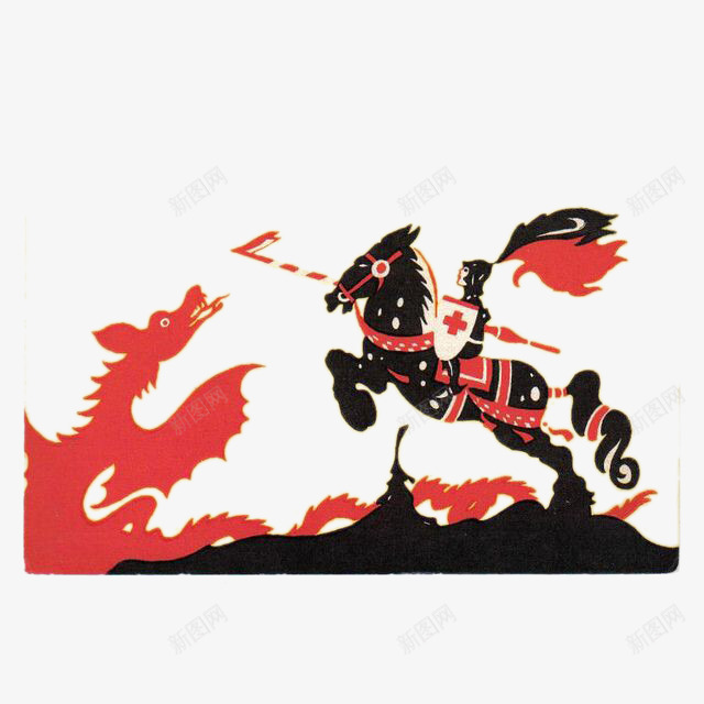 十字军骑士大战火龙png免抠素材_新图网 https://ixintu.com 十字军 欧洲 火龙 骑士