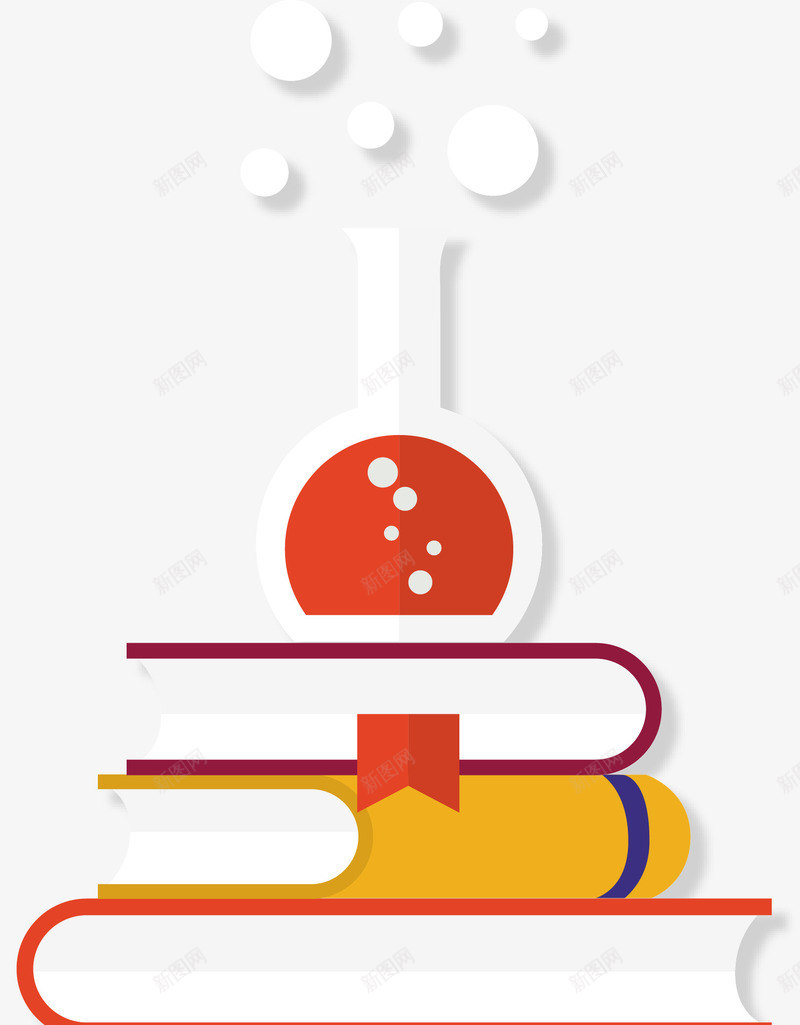 化学研究插画矢量图ai免抠素材_新图网 https://ixintu.com 书本 书籍 化学研究 广告设计 插画 教育 海报 烧杯 科学 设计 矢量图