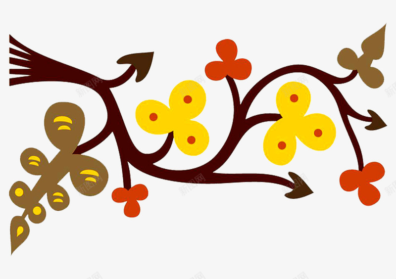 手绘梅花插画png免抠素材_新图网 https://ixintu.com 卡通 手绘梅花 手绘梅花插画 抽象 枝头梅花盛开简笔画 梅花插花 梅花简笔画 艺术