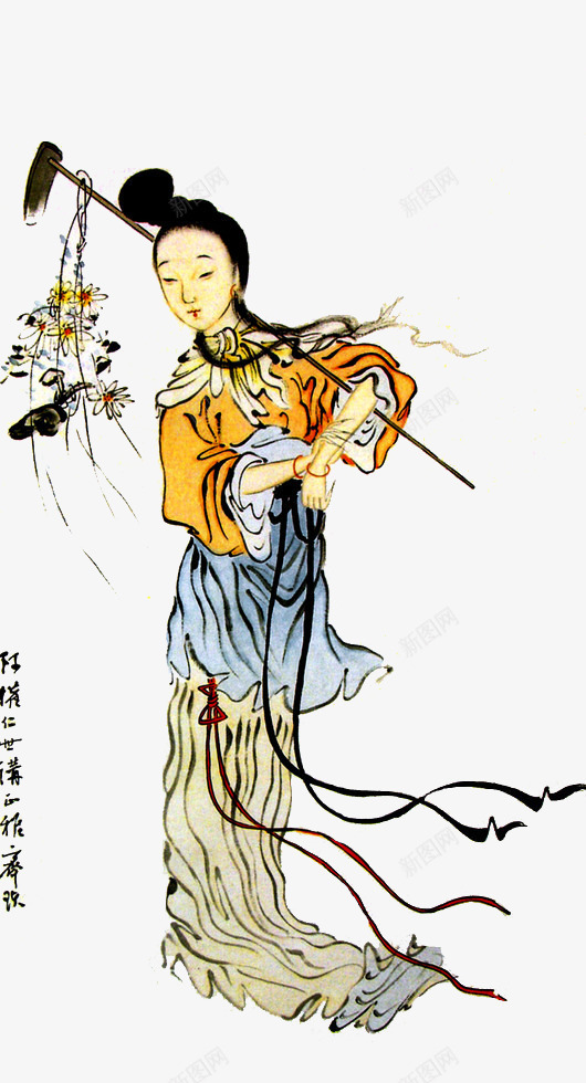 黛玉葬花png免抠素材_新图网 https://ixintu.com 林黛玉 石头记 红楼梦 红楼梦中人 红楼梦林黛玉 金陵十二钗 黛玉葬花