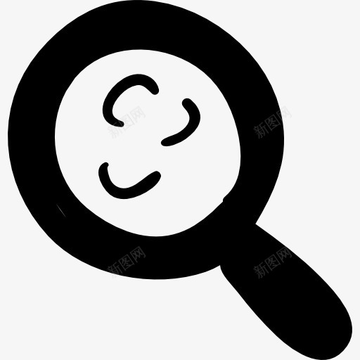 放大镜手工绘制的搜索工具图标png_新图网 https://ixintu.com 工具 手绘 搜索 放大镜 教育 缩放