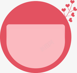 粉红边框圆形背景装饰png免抠素材_新图网 https://ixintu.com 圆形 粉红 背景 装饰 边框