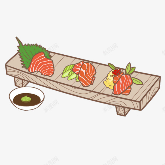 日本寿司手绘风格png免抠素材_新图网 https://ixintu.com 寿司 日本 风格