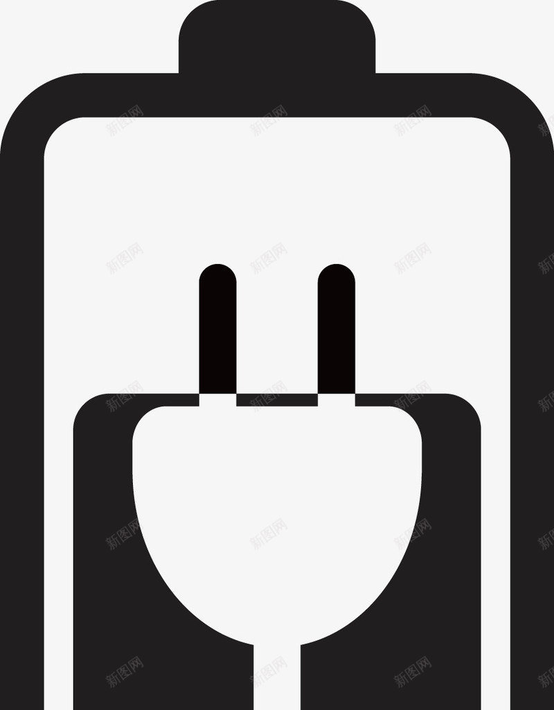 黑色卡通充电电量矢量图图标ai_新图网 https://ixintu.com 充电 卡通 安卓电量条 彩绘 手绘 插头 电池 电量 电量条 黑色 矢量图