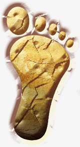 脚印png免抠素材_新图网 https://ixintu.com 石头材质 脚 金色