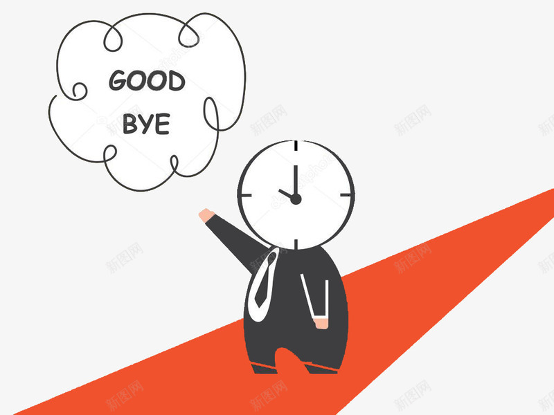 时间插图再见png免抠素材_新图网 https://ixintu.com byebye 再见 单词 卡通手绘 教育 文字 时间 时间小人 装饰