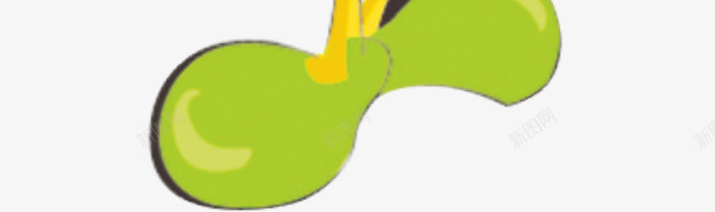 卡通黄豆png免抠素材_新图网 https://ixintu.com 卡通 憨笑 抽象 树叶 玩偶