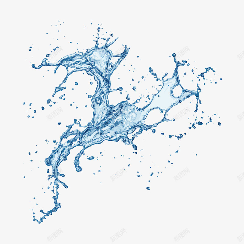 喷溅水花矢量图ai免抠素材_新图网 https://ixintu.com 水 水浪 水珠 水花 矢量图