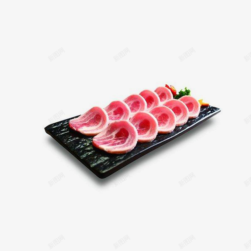 韩式梅花肉png免抠素材_新图网 https://ixintu.com 柠檬 梅花肉 烤肉 生鲜 盘子 肉类 蔬菜 韩式 韩式烤肉 黑色