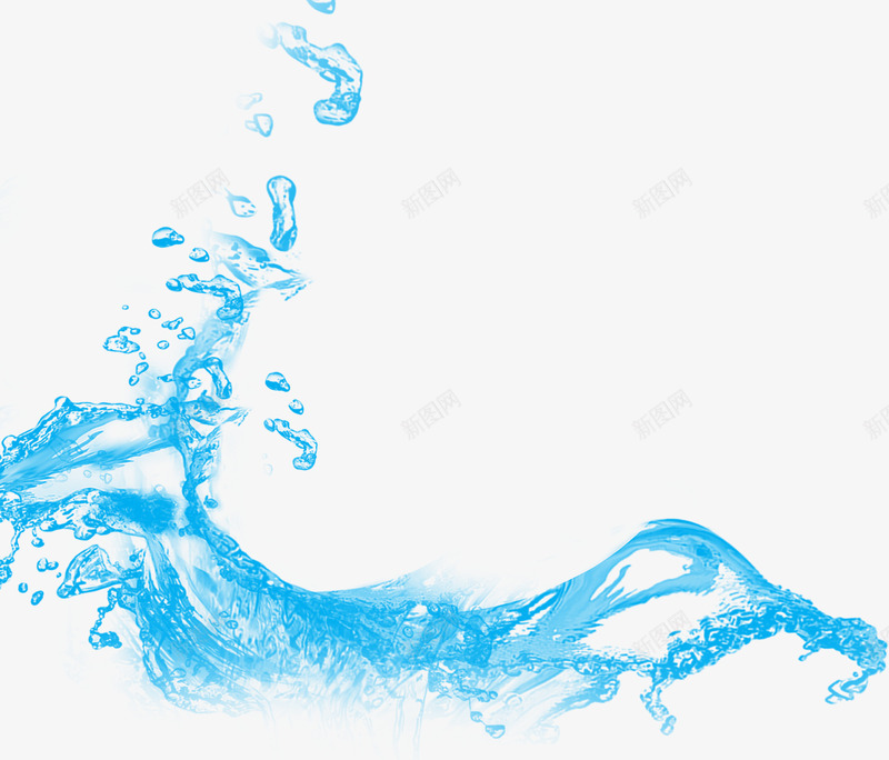飞溅卡通水珠蓝色海水png免抠素材_新图网 https://ixintu.com 卡通 水珠 海水 蓝色 飞溅
