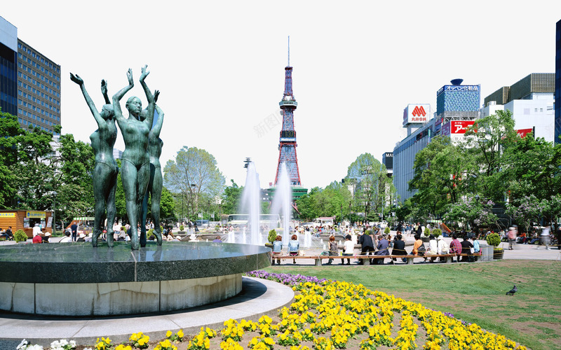 日本北海道风景一png免抠素材_新图网 https://ixintu.com 名胜古迹 旅游风景 著名建筑