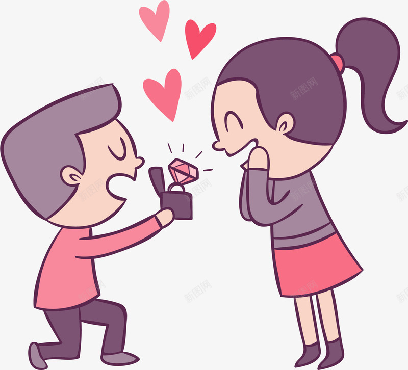 情人节求婚装饰贴纸png免抠素材_新图网 https://ixintu.com 2月14 七夕节 情人节 我爱你 求婚 谈恋爱