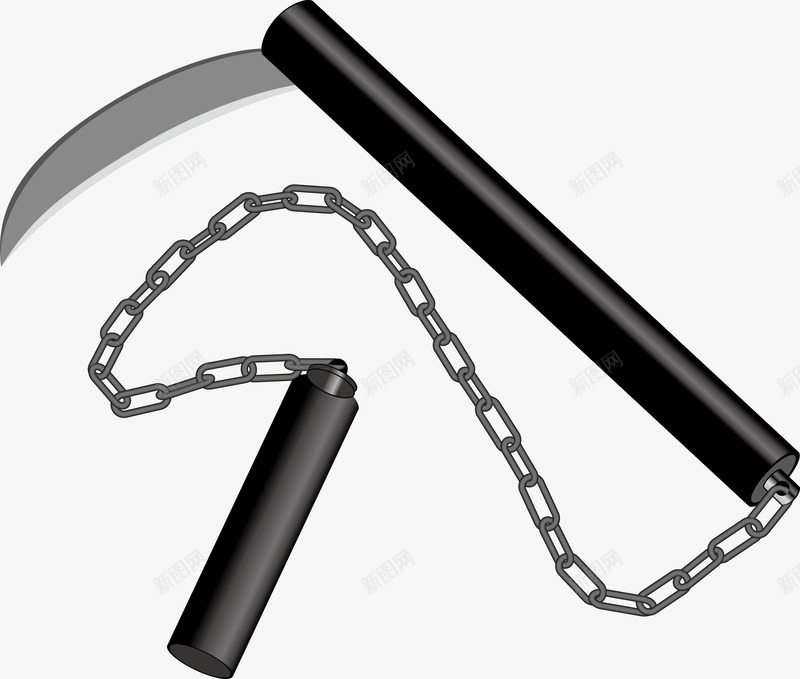 日本忍者武器镰锁png免抠素材_新图网 https://ixintu.com